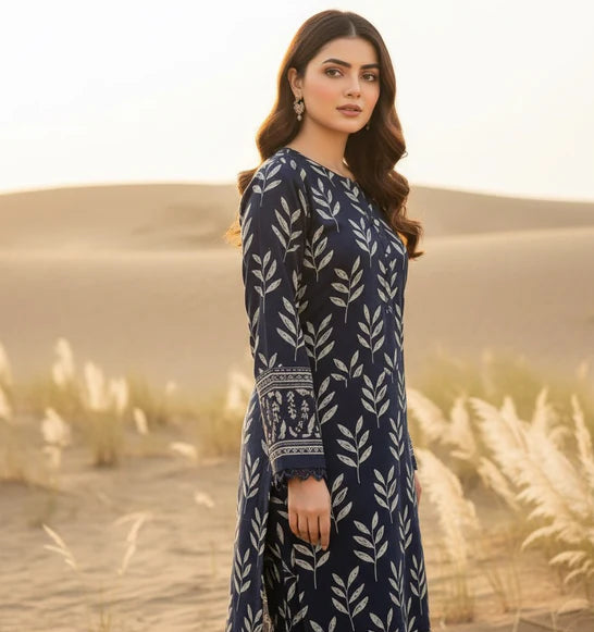 Binsaeed Printed Khaddar 3 Piece