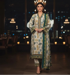 Binsaeed Printed Khaddar 3 Piece