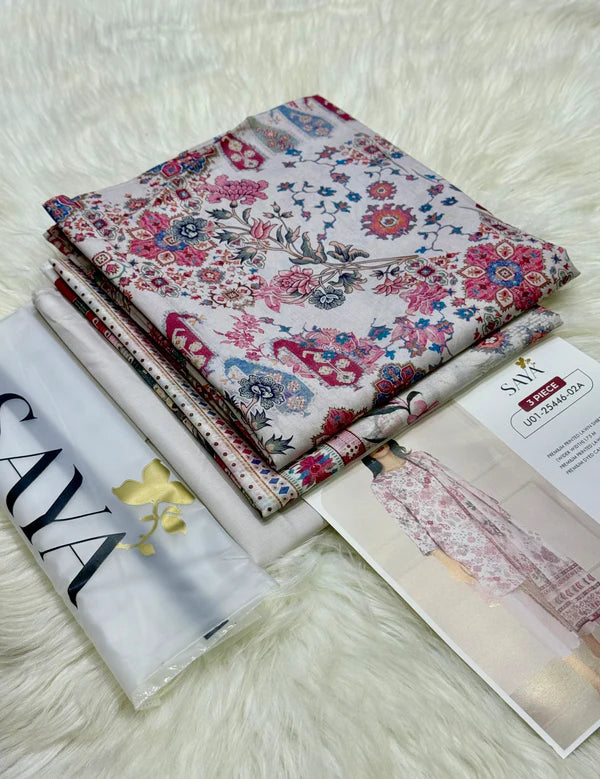 Saya Premium Printed Lawn 3 Piece