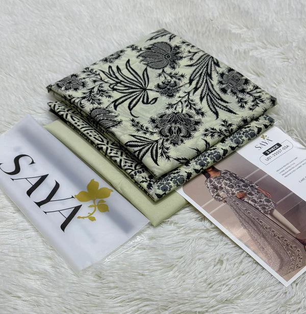Saya Premium Printed Lawn 3 Piece
