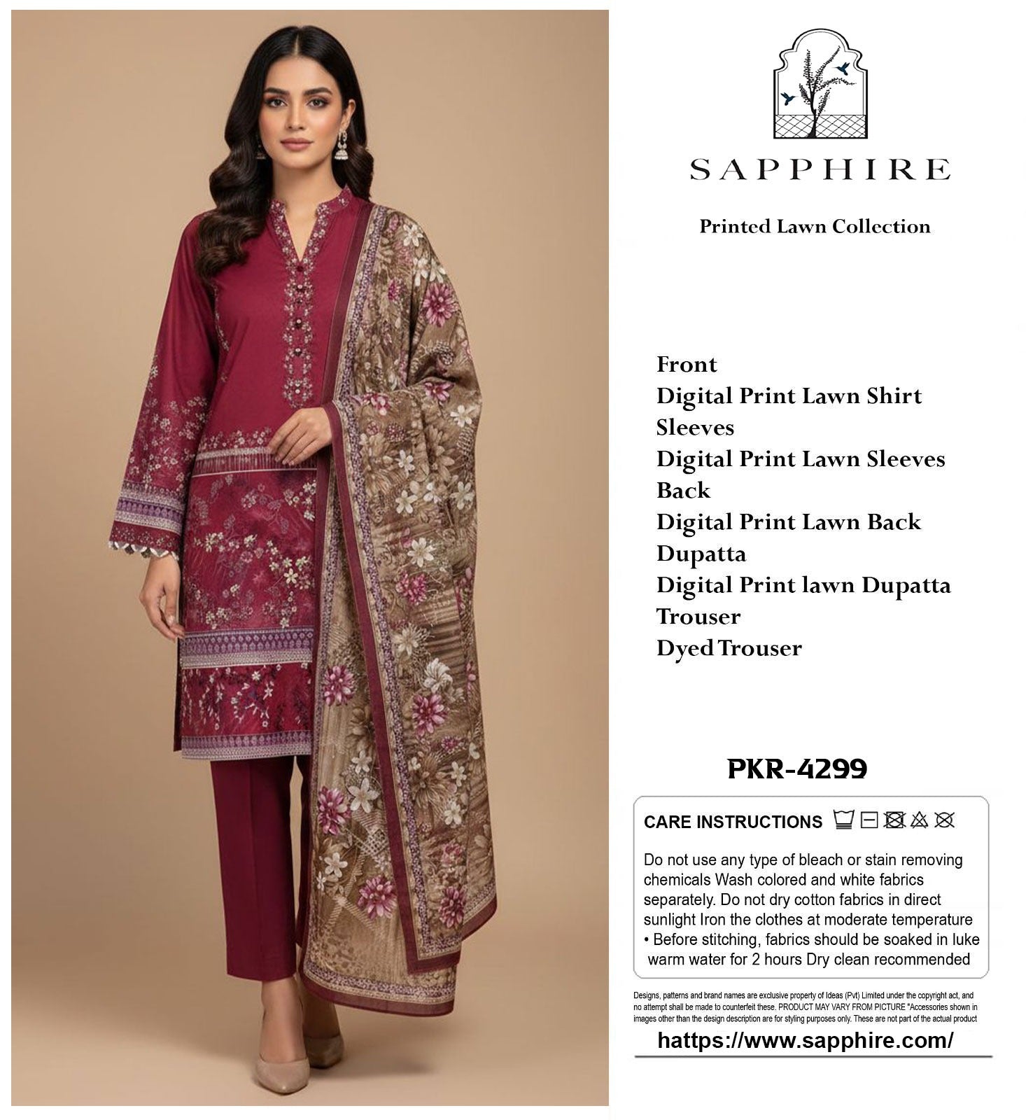 Sapphire 3-Piece Suit