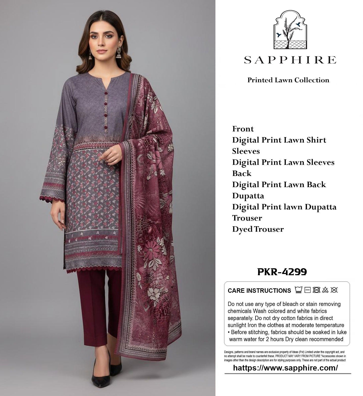 Sapphire  3-Piece Suit