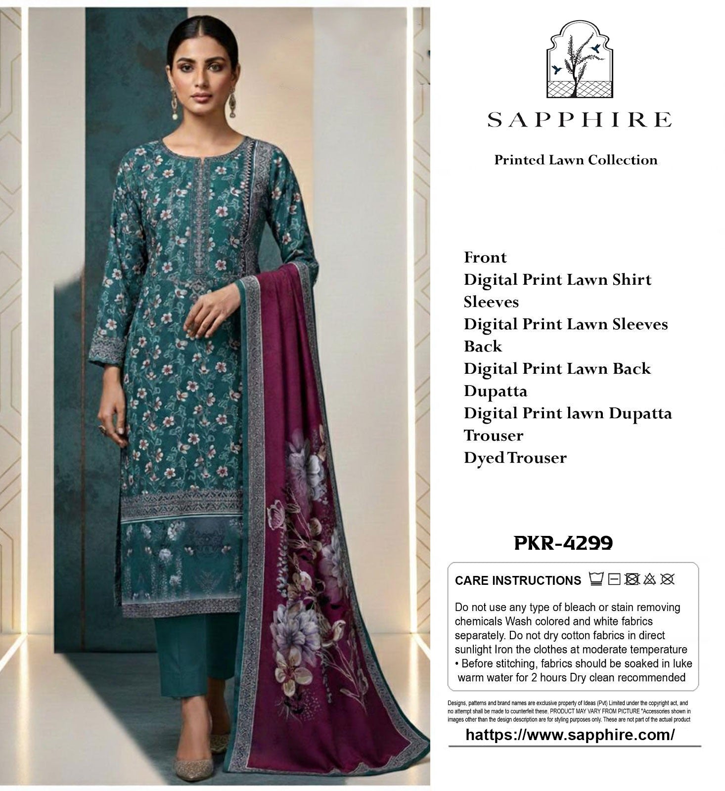 Sapphire 3-Piece Suit