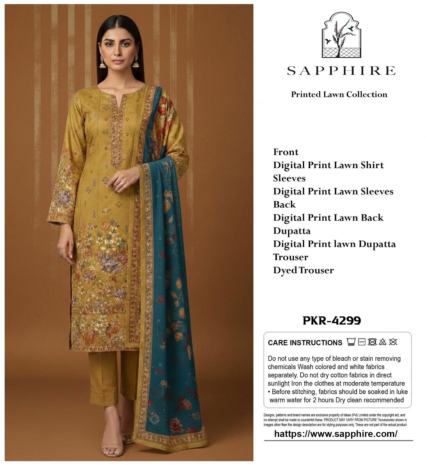 Sapphire 3-Piece Suit