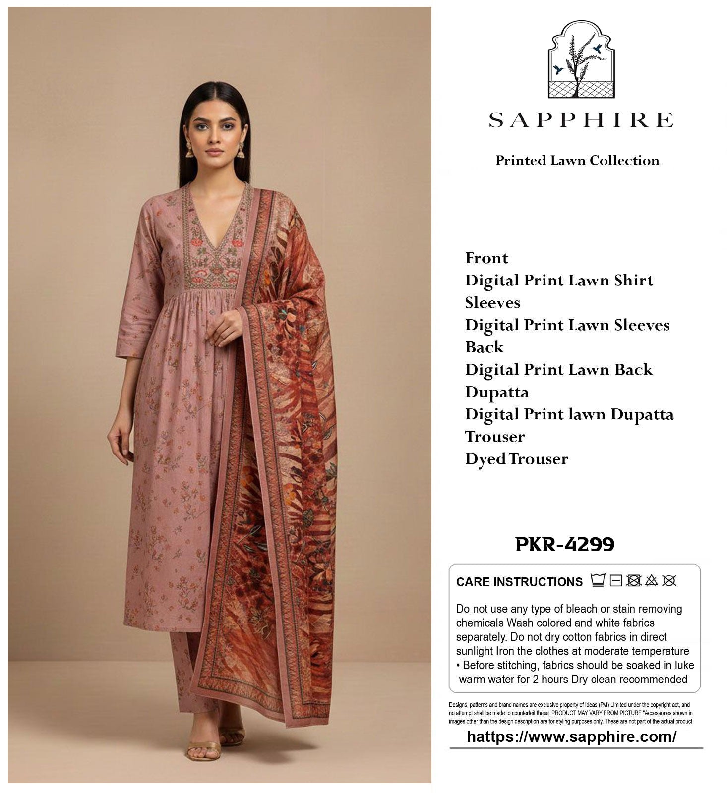 Sapphire  3-Piece Suit