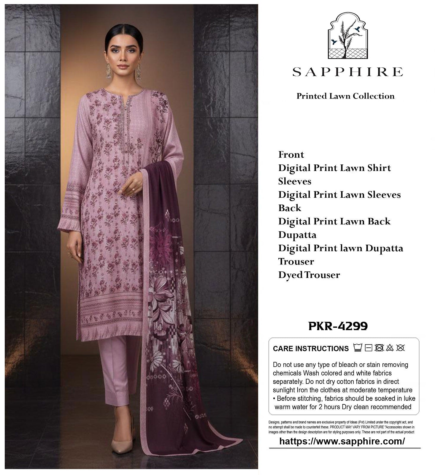 Sapphire  3-Piece Suit