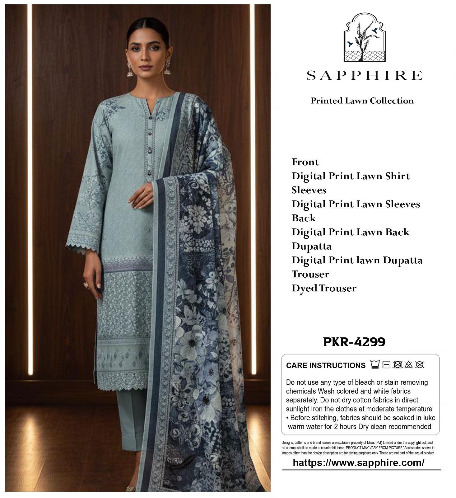 Sapphire  3-Piece Suit